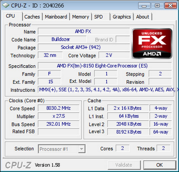 FX-8150 @ 8ghz